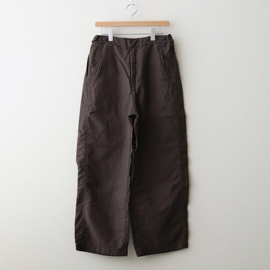 Cotton Linen Back Sateen Military Trousers #BROWN [TP241-40017]