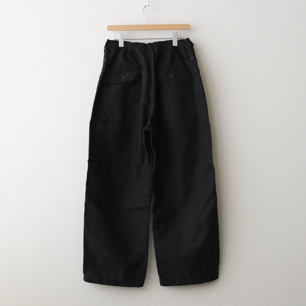 Cotton Linen Back Sateen Military Trousers #BLACK [TP241-40017]