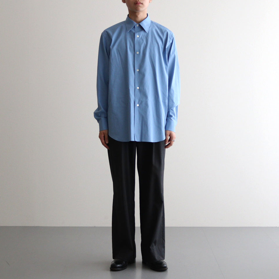 WASHED FINX TWILL SHIRT #BLUE [A24AS01TN]