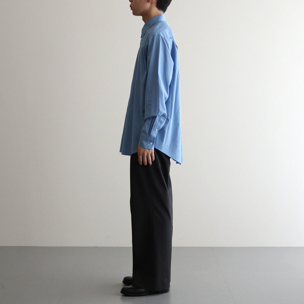 WASHED FINX TWILL SHIRT #BLUE [A24AS01TN]