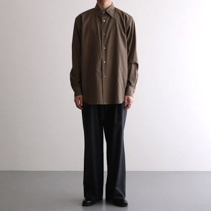 WASHED FINX TWILL SHIRT #BROWN [A24AS01TN]