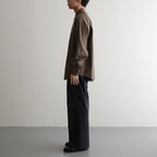 WASHED FINX TWILL BIG SHIRT #BROWN [A24AS02TN]