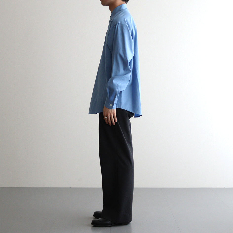 WASHED FINX TWILL BIG SHIRT #BLUE [A24AS02TN]