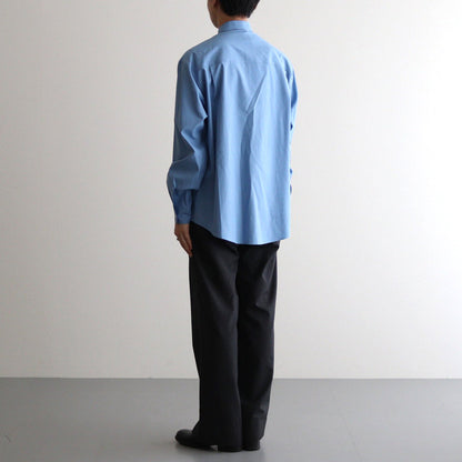 WASHED FINX TWILL BIG SHIRT #BLUE [A24AS02TN]