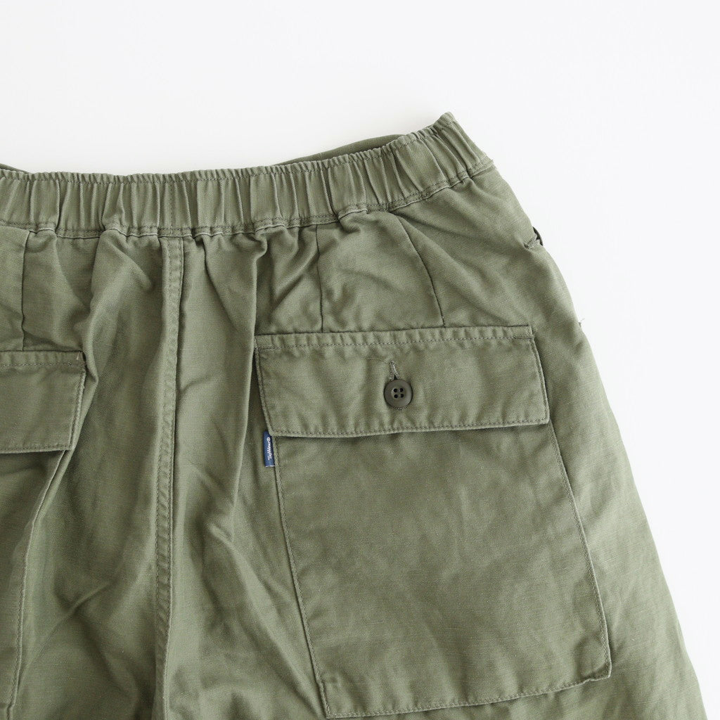 Cotton Linen Back Sateen Military Trousers #KHAKI [TP241-40017]