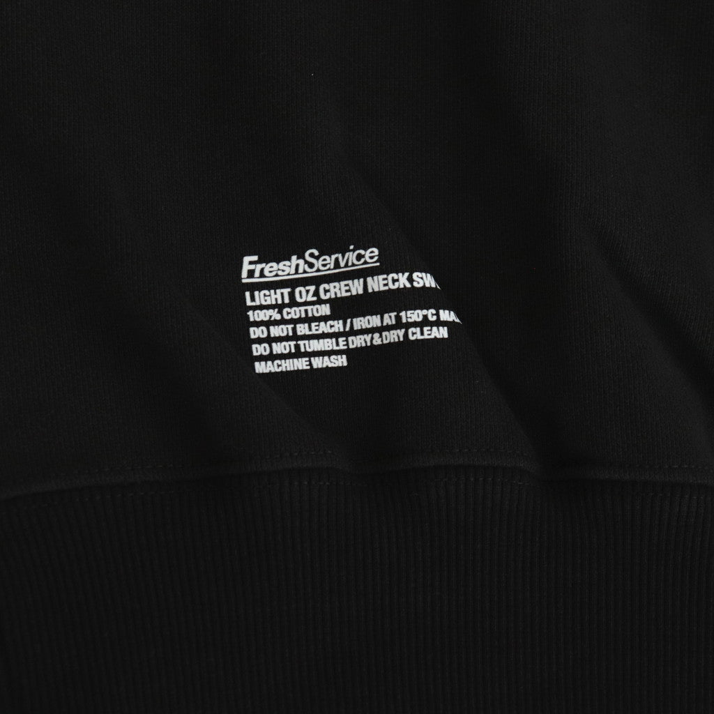 LIGHT OZ CREW NECK SWEAT #BLACK [FSC241-70128B]