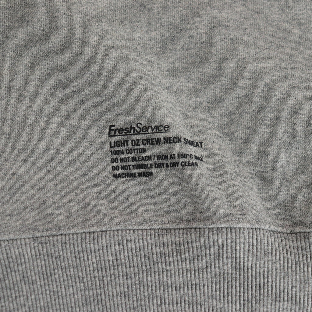 LIGHT OZ CREW NECK SWEAT #H.GRAY [FSC241-70128B]