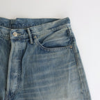 Selvage Denim Five Pocket Wide Straight Pants #LIGHT FADE [GU241-40184LB]