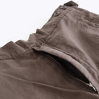Cotton Linen Back Sateen Military Trousers #BROWN [TP241-40017]