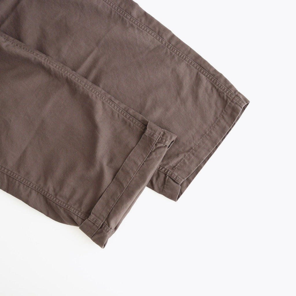 Cotton Linen Back Sateen Military Trousers #BROWN [TP241-40017]