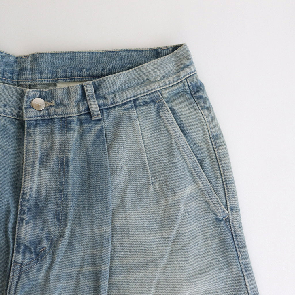 Selvage Denim Two Tuck Pants #LIGHT FADE [GU241-40188LB]