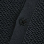 RIB KNITTED SHIRT #DUSTY NAVY [YK24SS0699S]