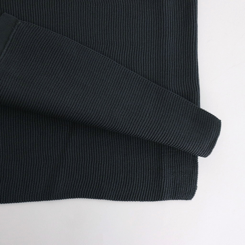 RIB KNITTED SHIRT #DUSTY NAVY [YK24SS0699S]