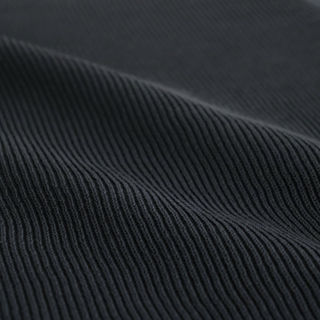 RIB KNITTED SHIRT #DUSTY NAVY [YK24SS0699S]