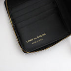 二つ折りZIP財布 - DOTS PRINTED LEATHER LINE #BLACK [8Z-E021-051]