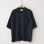 RIB KNITTED SHIRT #DUSTY NAVY [YK24SS0699S]