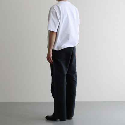 Washi Duck Five Pocket Wide Straight Pants #BLACK [GU241-40153]