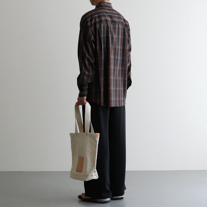 SUPER LIGHT WOOL CHECK SHIRT #DARK BROWN CHECK [A24SS01LC]