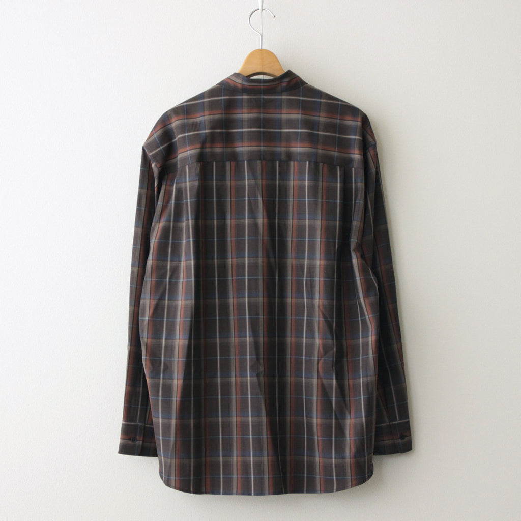 SUPER LIGHT WOOL CHECK SHIRT #DARK BROWN CHECK [A24SS01LC]