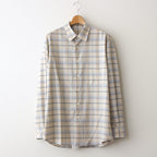 SUPER LIGHT WOOL CHECK SHIRT #LIGHT BEIGE CHECK [A24SS01LC]