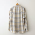SUPER LIGHT WOOL CHECK SHIRT #LIGHT BEIGE CHECK [A24SS01LC]
