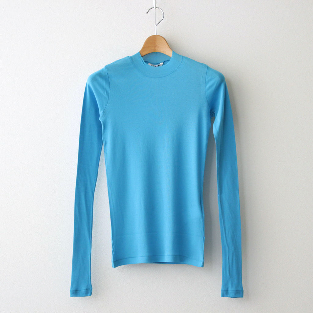 SUPER HIGH GAUGE SHEER RIB L/S TEE #TURQUOISE BLUE [A24SP02HF]