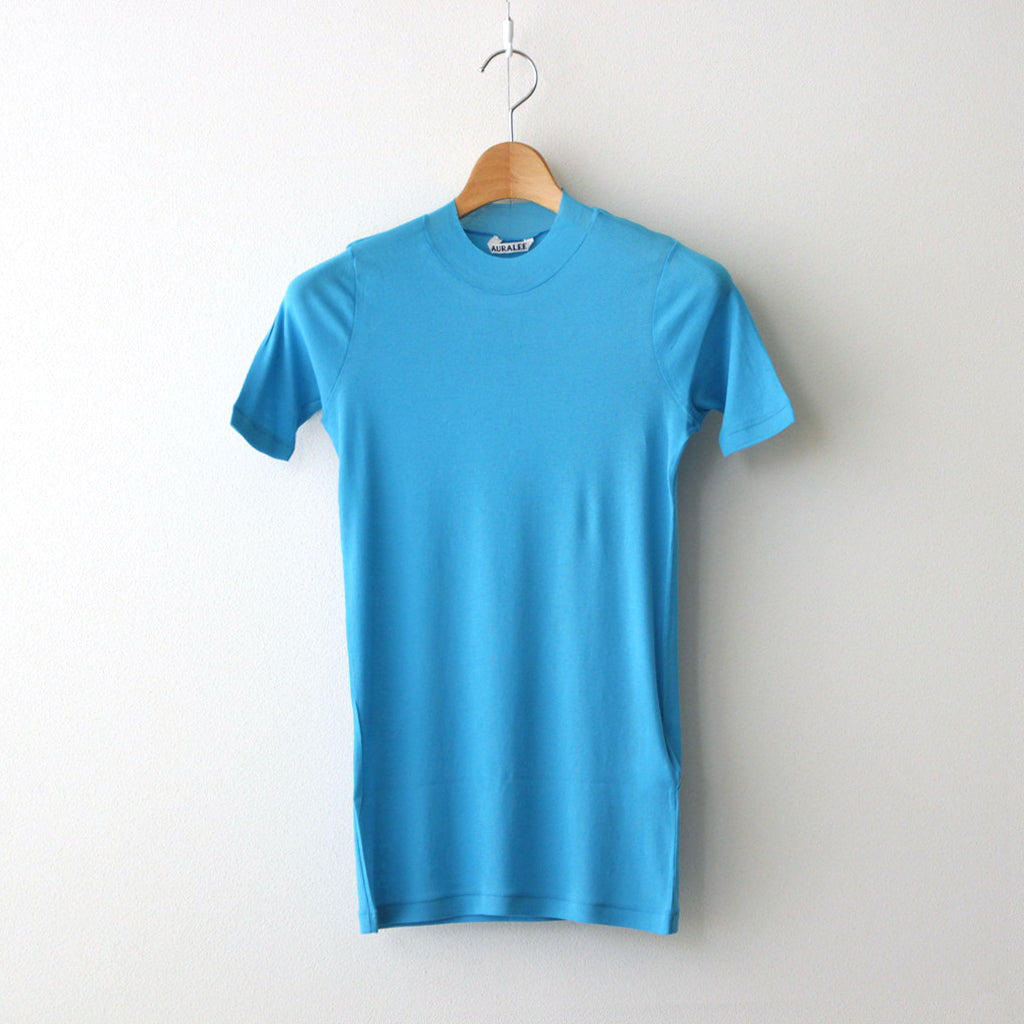 SUPER HIGH GAUGE SHEER RIB TEE #TURQUOISE BLUE [A24ST03HF]