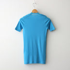 SUPER HIGH GAUGE SHEER RIB TEE #TURQUOISE BLUE [A24ST03HF]