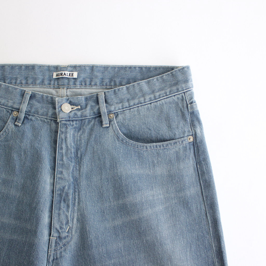 SELVEDGE FADED LIGHT DENIM PANTS #LIGHT INDIGO [A24SP03DE