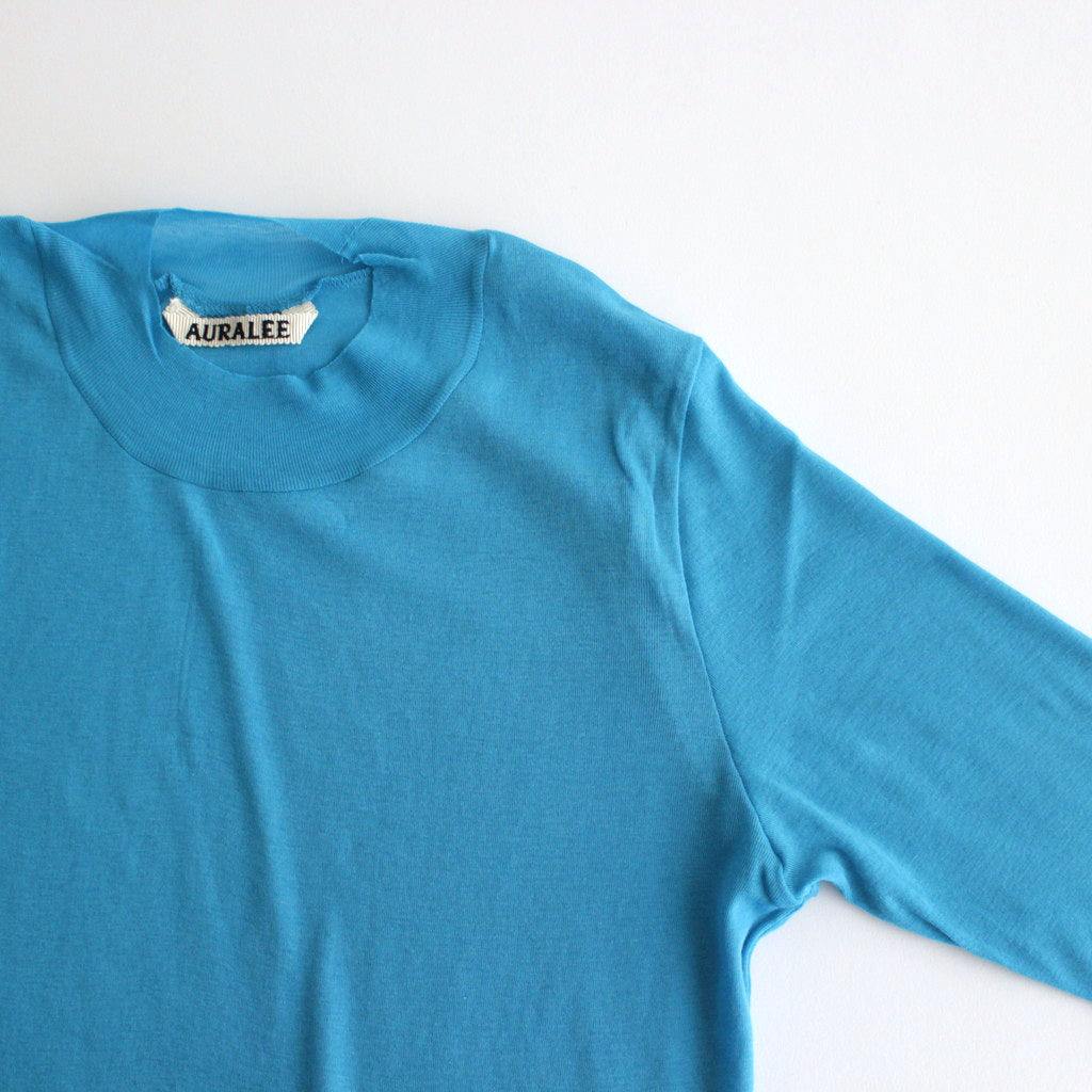 SUPER HIGH GAUGE SHEER RIB L/S TEE #TURQUOISE BLUE [A24SP02HF]