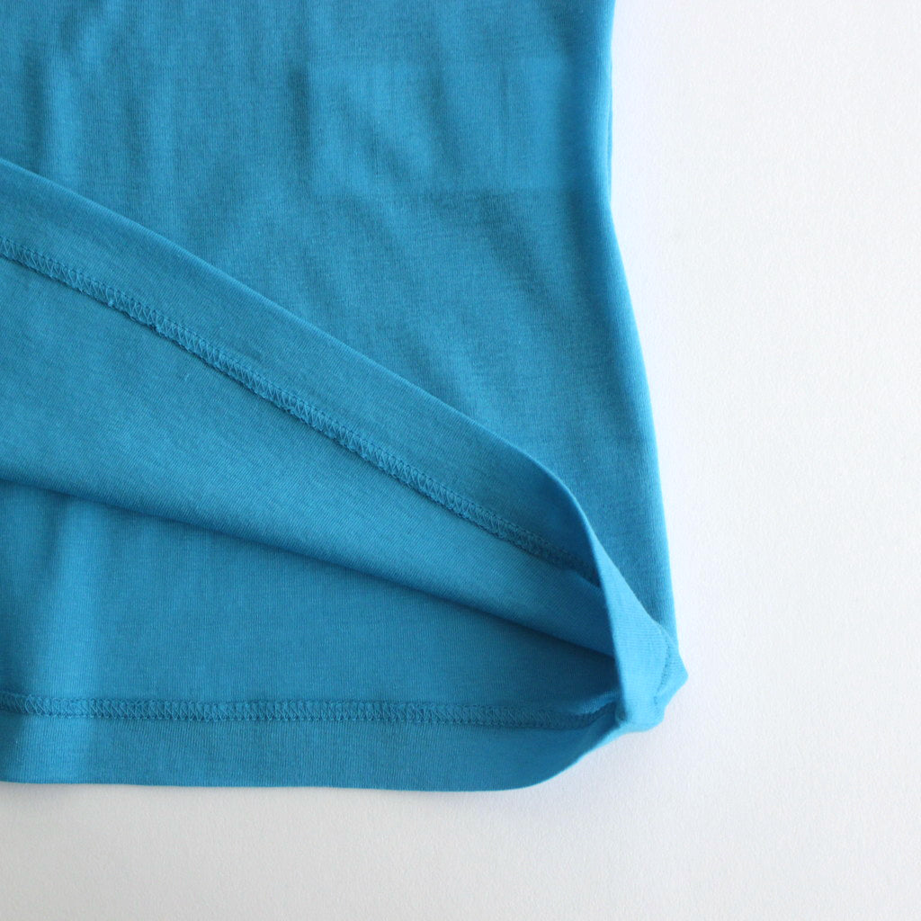 SUPER HIGH GAUGE SHEER RIB L/S TEE #TURQUOISE BLUE [A24SP02HF]
