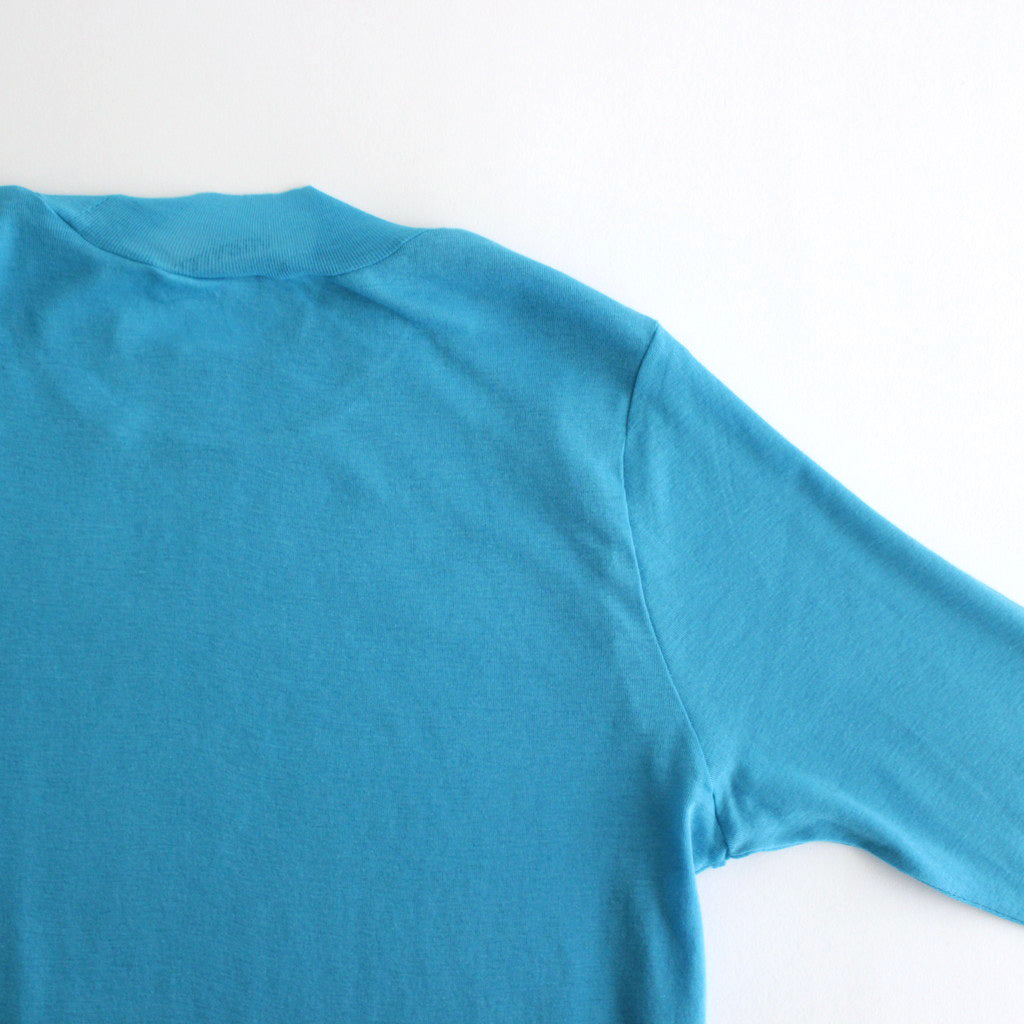 SUPER HIGH GAUGE SHEER RIB L/S TEE #TURQUOISE BLUE [A24SP02HF]