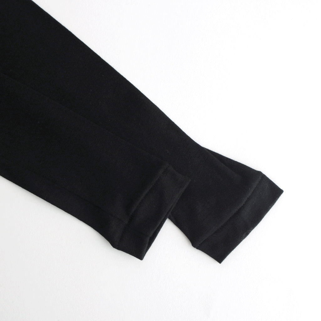 SUPER HIGH GAUGE SHEER RIB L/S TEE #BLACK [A24SP02HF]