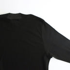 SUPER HIGH GAUGE SHEER RIB L/S TEE #BLACK [A24SP02HF]