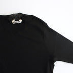 SUPER HIGH GAUGE SHEER RIB TEE #BLACK [A24ST03HF]