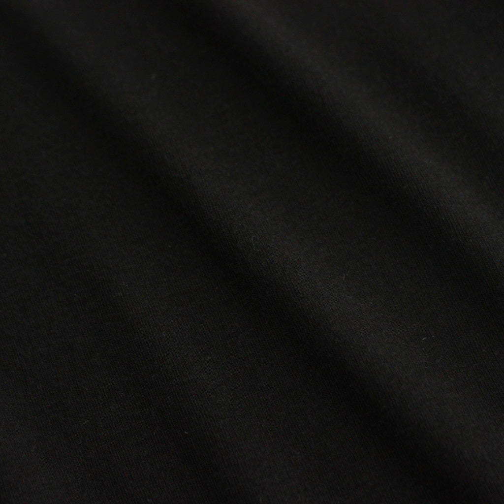 SUPER HIGH GAUGE SHEER RIB TEE #BLACK [A24ST03HF]