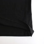 SUPER HIGH GAUGE SHEER RIB TEE #BLACK [A24ST03HF]