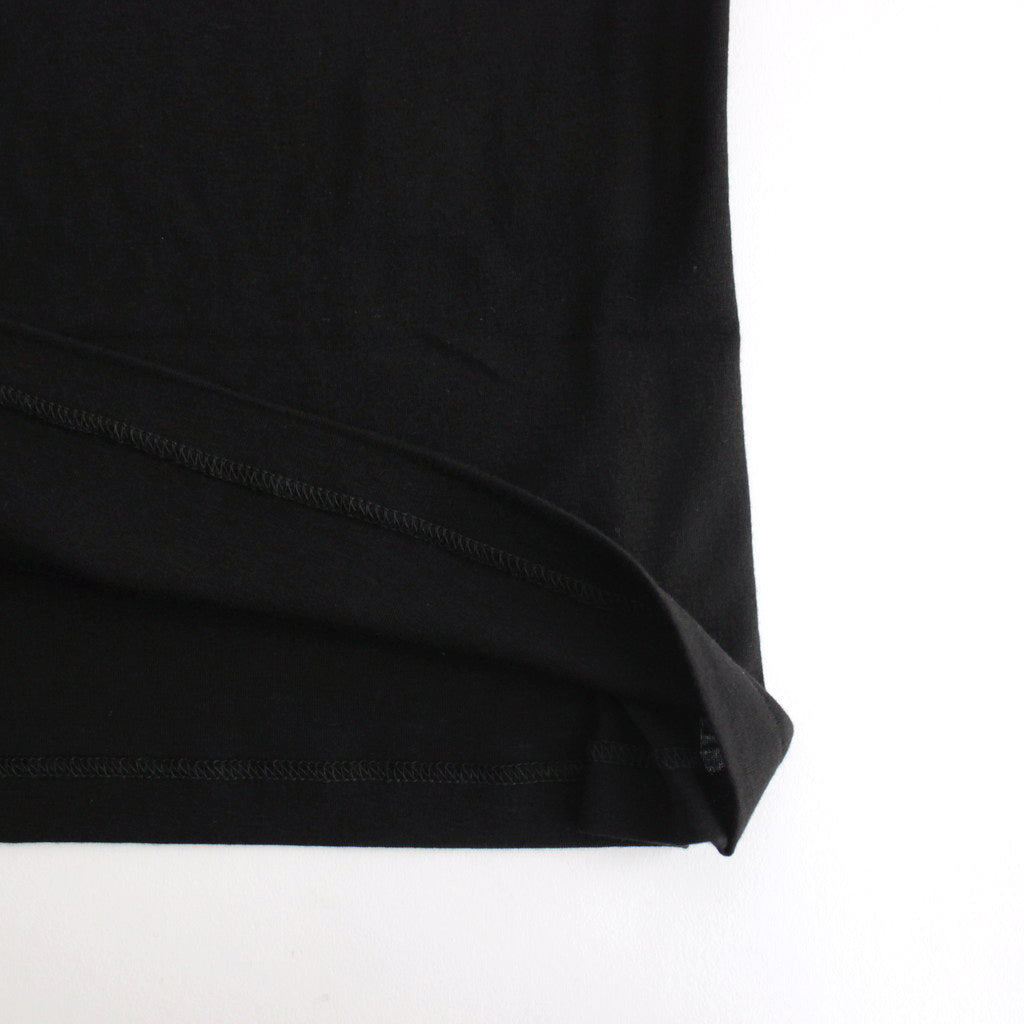 SUPER HIGH GAUGE SHEER RIB TEE #BLACK [A24ST03HF]