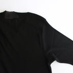 SUPER HIGH GAUGE SHEER RIB TEE #BLACK [A24ST03HF]