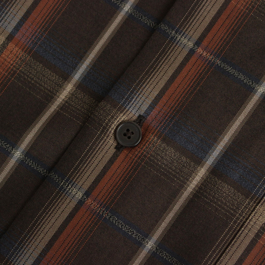 SUPER LIGHT WOOL CHECK SHIRT #DARK BROWN CHECK [A24SS01LC]