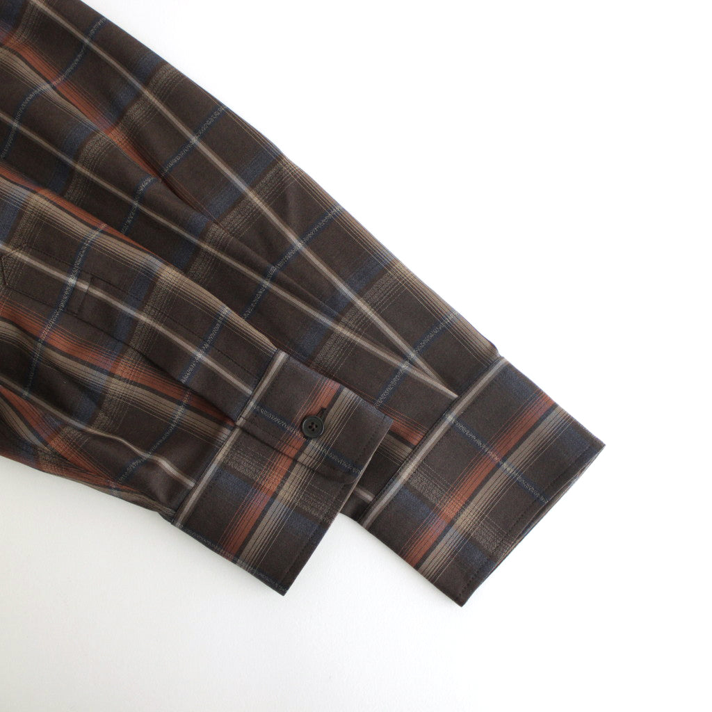 SUPER LIGHT WOOL CHECK SHIRT #DARK BROWN CHECK [A24SS01LC]