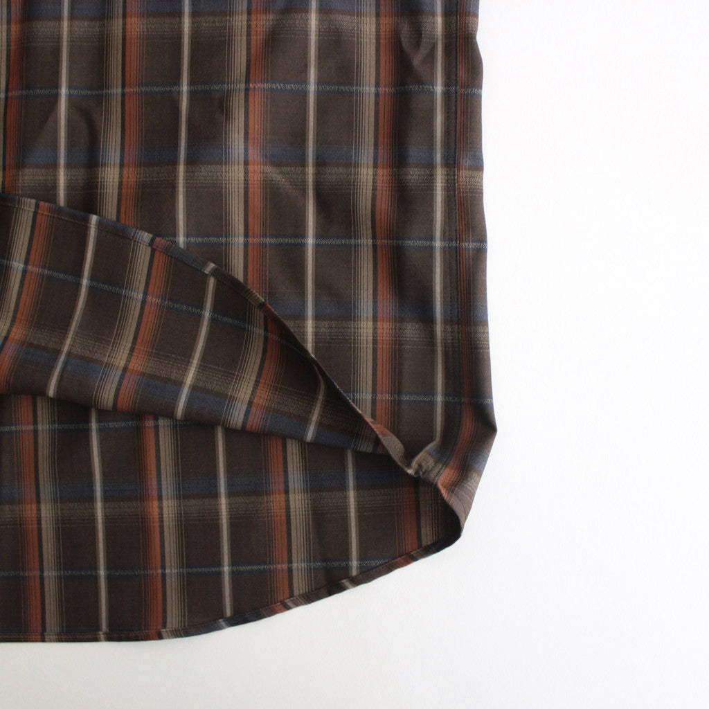 SUPER LIGHT WOOL CHECK SHIRT #DARK BROWN CHECK [A24SS01LC]