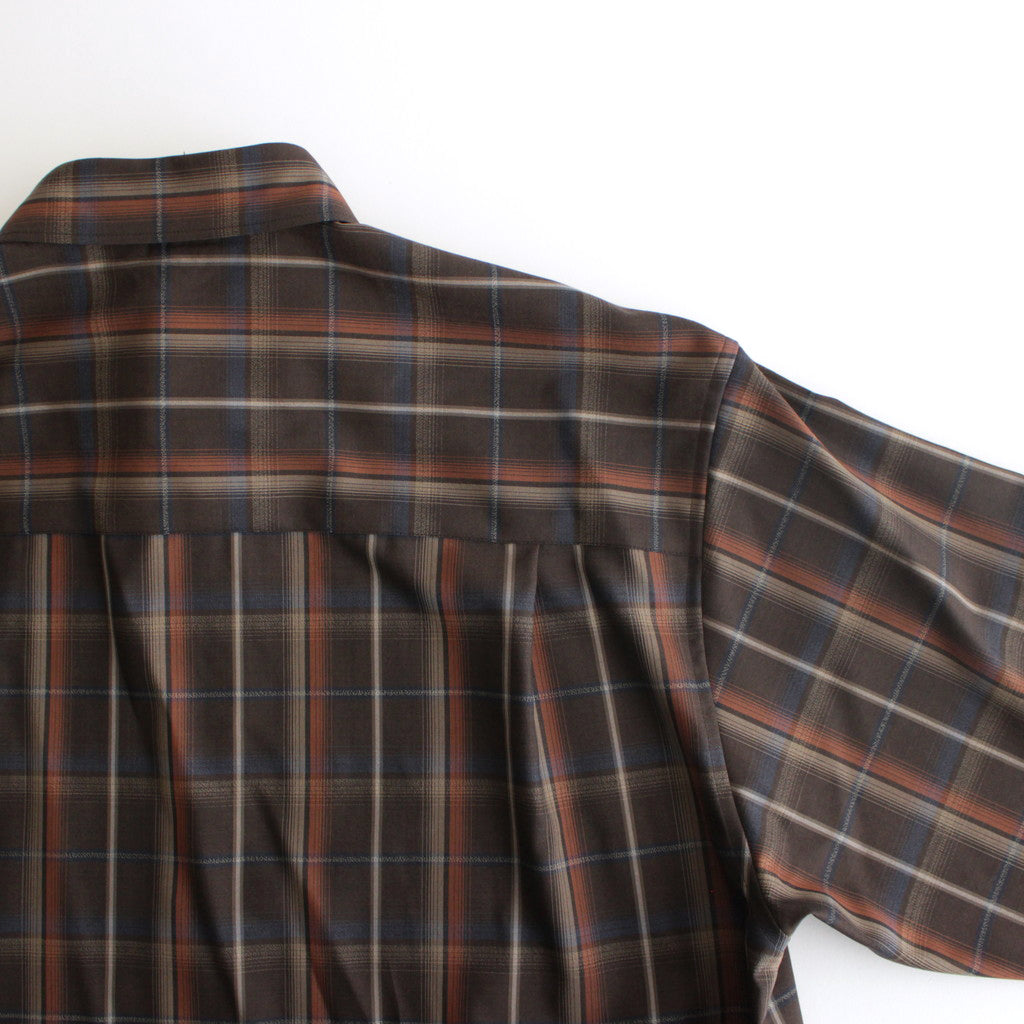 SUPER LIGHT WOOL CHECK SHIRT #DARK BROWN CHECK [A24SS01LC]