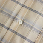 SUPER LIGHT WOOL CHECK SHIRT #LIGHT BEIGE CHECK [A24SS01LC]
