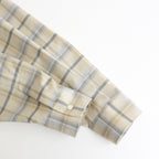 SUPER LIGHT WOOL CHECK SHIRT #LIGHT BEIGE CHECK [A24SS01LC]