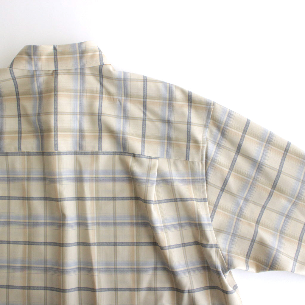 SUPER LIGHT WOOL CHECK SHIRT #LIGHT BEIGE CHECK [A24SS01LC]
