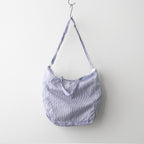 Cotton stripe product wash 2WAY bag #NAVY×WHITE [HM-K204-051]
