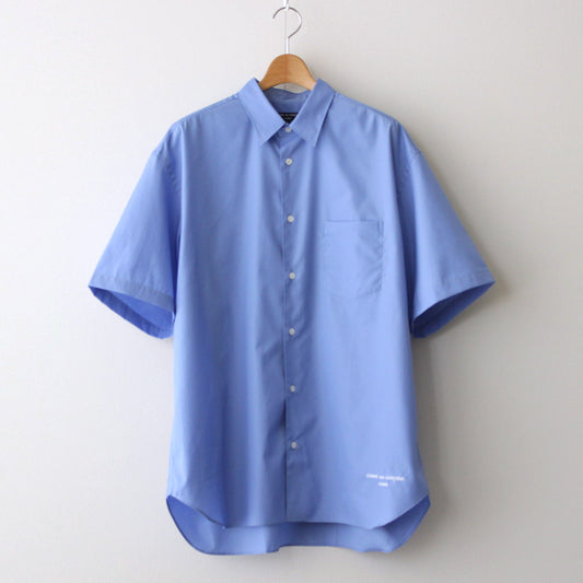 Cotton broadcloth S/S shirt #SAX [HM-B103-051]