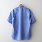 Cotton broadcloth S/S shirt #SAX [HM-B103-051]