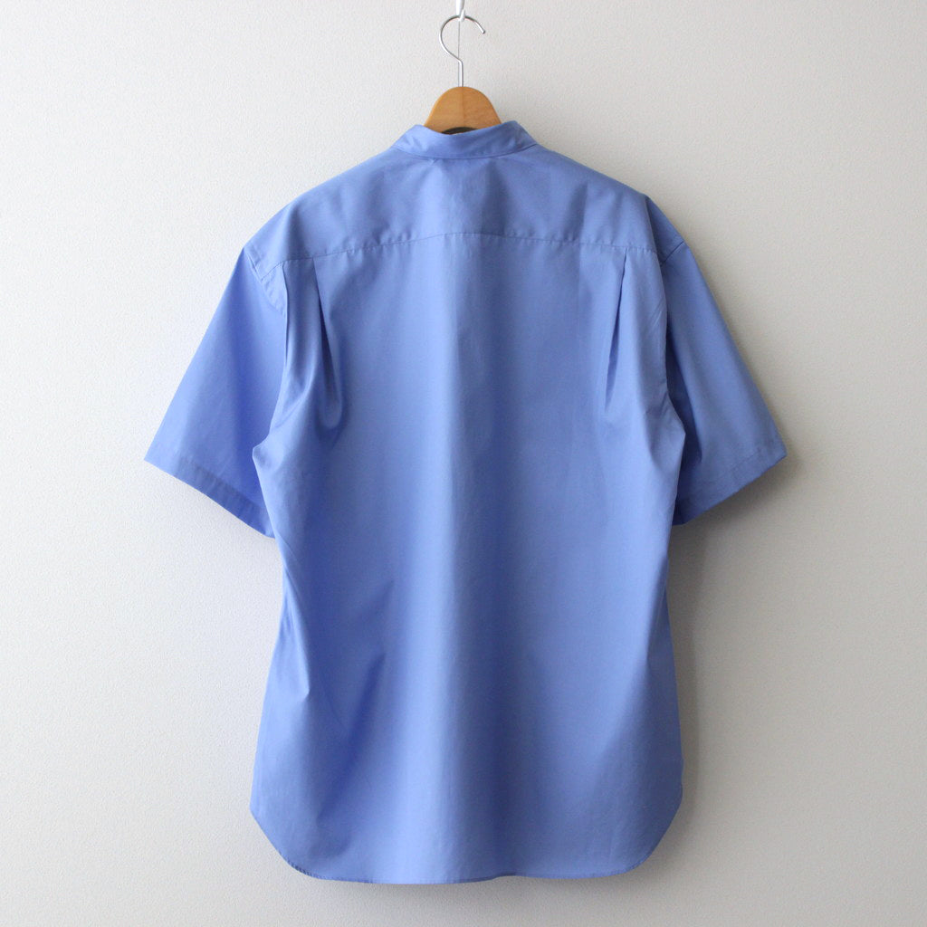 Cotton broadcloth S/S shirt #SAX [HM-B103-051]